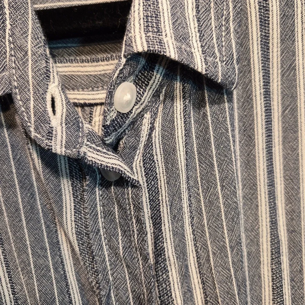 American Eagle Outfitters Striped Med Top With Tie Front Detail Coastal Cottage